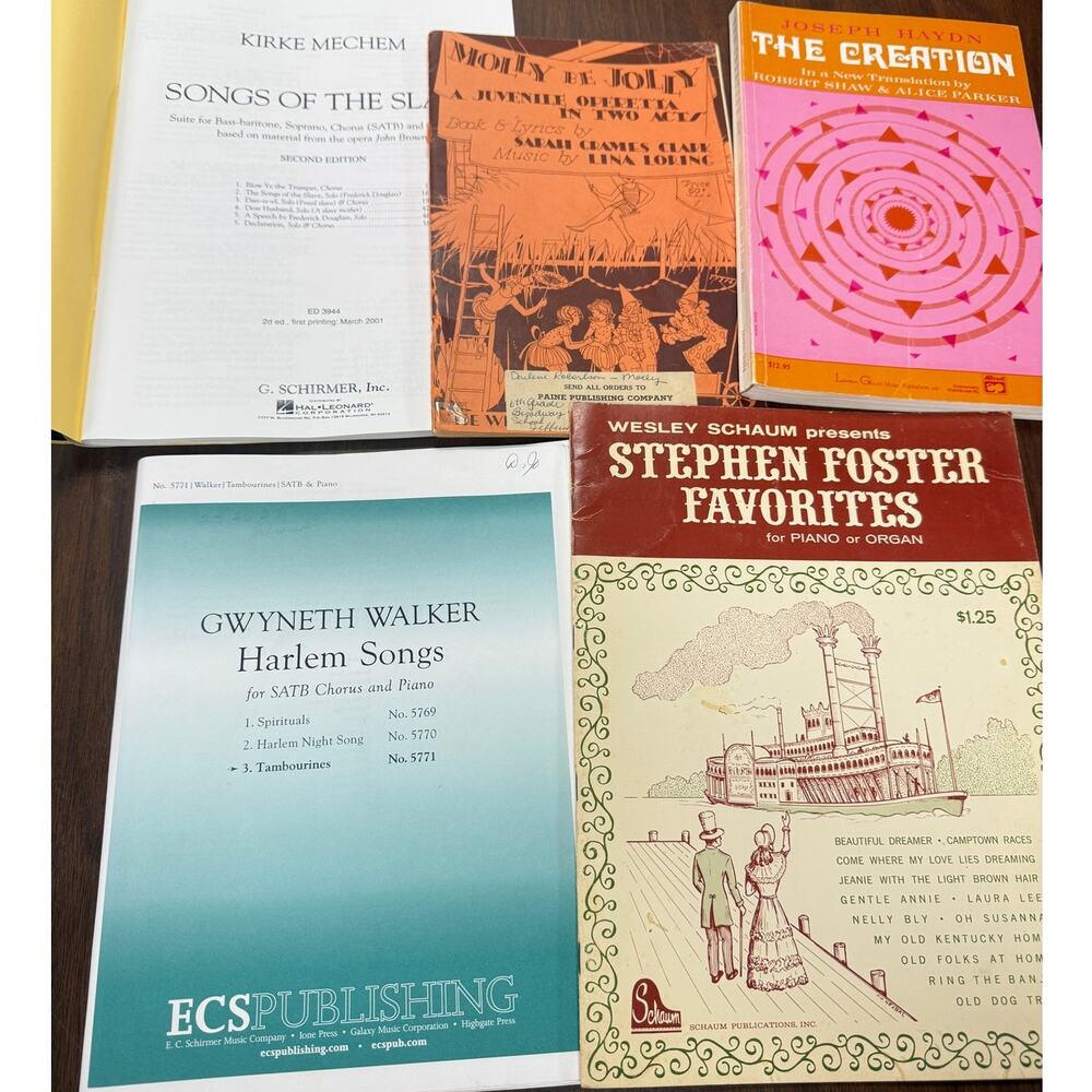 Vintage Sheet Music Choral Piano Haydn Stephen Foster Mechem Walker Operetta